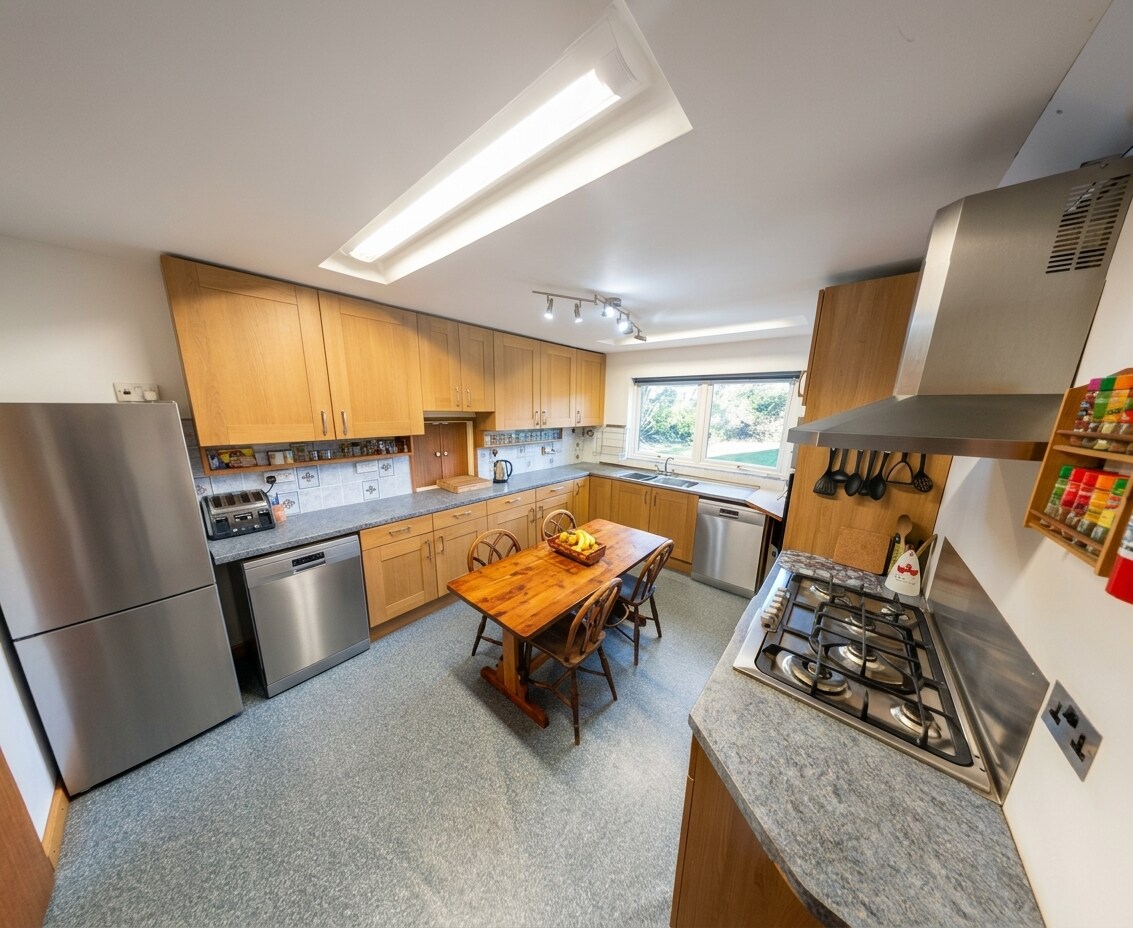 The kitchen is well equipped