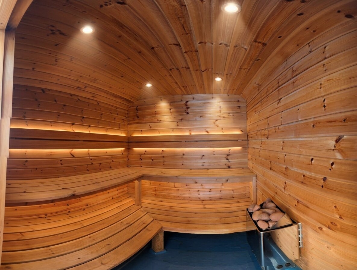 Sauna - a steamy spot for a few people to relax